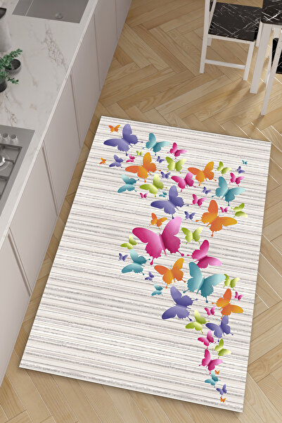 HalıOnline Dijital Baskılı Makinede Yıkanabilir Antialerjik Kaymaz Leke Tutma...