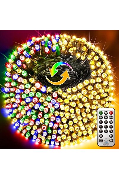 OEM Instalatie Luminoasa De Craciun Liniara 2 in 1 Alb Cald Si Multicolora, L...