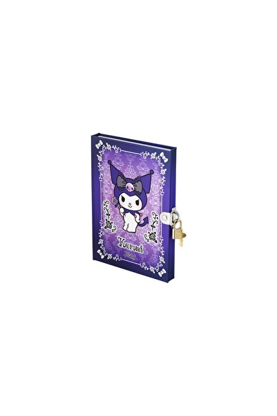 kuromi دفتر ملاحظات تذكاري مقفل مرخص 14×20 بوصة، 80 ورقة