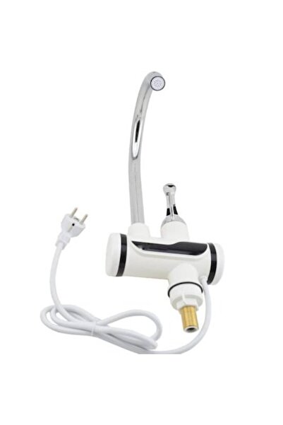 Mapi Електрически кран с моментално нагряване и LED дисплей, бял