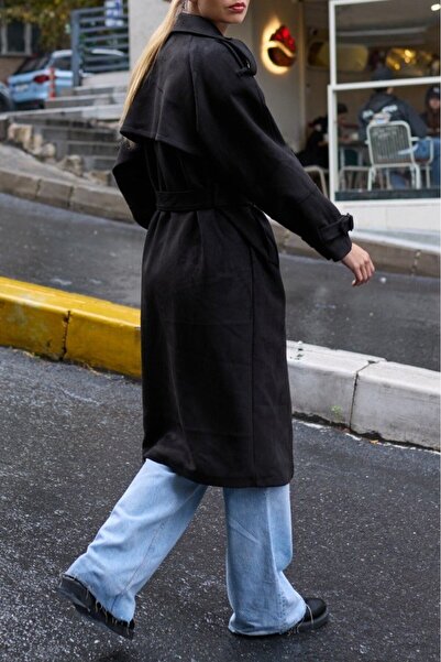 Suziş KUŞAKLI SÜET TRENÇKOT 9608