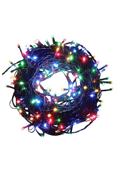 OEM Christmas Light Strip , 8 Lighting Modes, Indoor/Outdoor, Dark Green Wire, 100m, 1000 LEDs, Mult