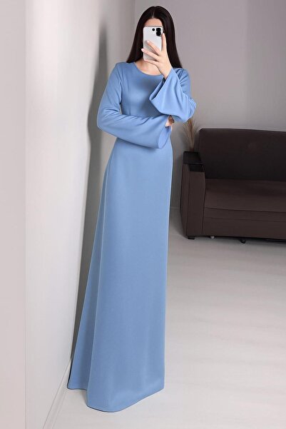 Raya Gym Arkadan İpli Tesettür Abiye İNDİGO 583291