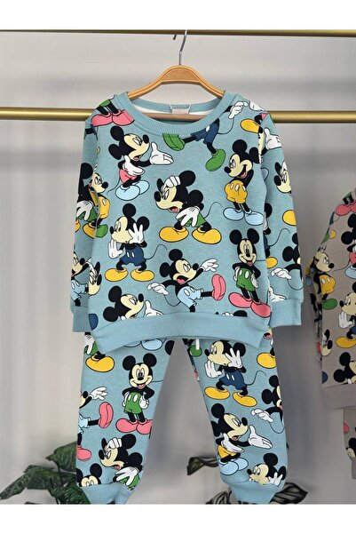 Ciciboom Çocuk Mickey Mouse Desenli Mavi Eşofman Takımı – Rahat ve Sevimli Tasarım”