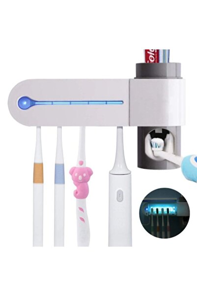 MaxDeco Dozator de pastă de dinți și sterilizator de periuțe de dinți pentru ...