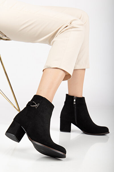 UMEL SHOES Isolniya Kadın Toka Detaylı Topuklu Bot UL001 TOPUK 5 CM