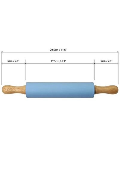 OEM Sucitor, Silicon/Lemn, 29,5x4 cm, Albastru