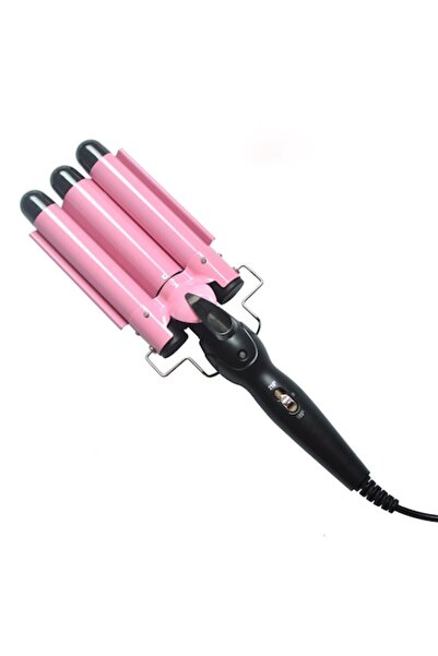 CYTHERIA Ondulator de păr, 3 cilindri, acoperire ceramică, roz