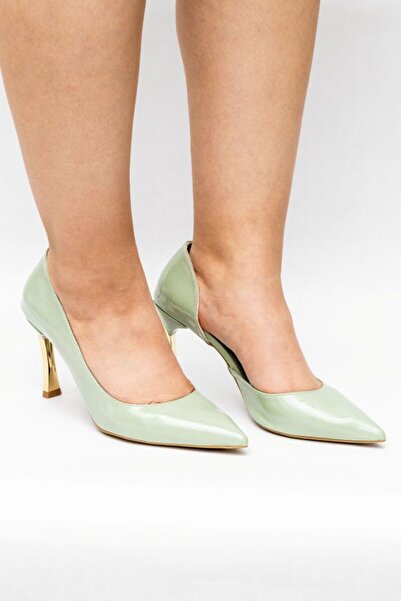 İNCEZEN SHOES Kadın Topuklu Ayakkabı Açık Yeşil Stiletto Konforlu Günlük Ve Ö...