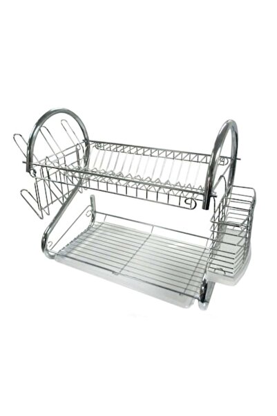 Palmonix Set Stainless Steel Dish Drainer with 2 Levels, Chromed