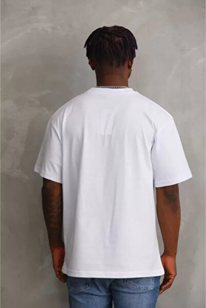 Wear Up Μπλουζάκι Unisex Printed Oversize - Λευκό