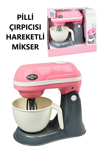 Brother Toys Gerçekçi Çırpıcısı Hareketli Sesli Işıklı Blender Yoğurucu Oyuncak Pembe 17 Cm.