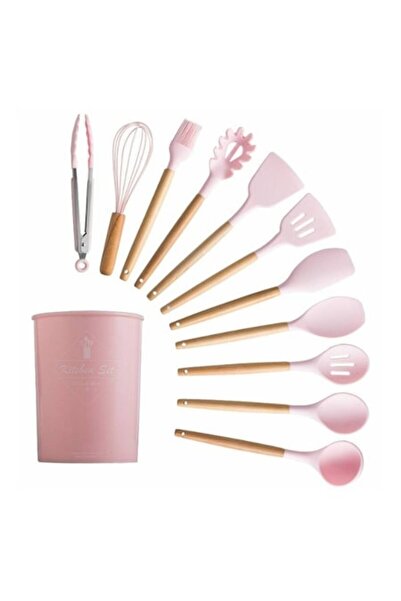 saiconcept Set 12 piese, ustensile de bucătărie din lemn și silicon alimentar...