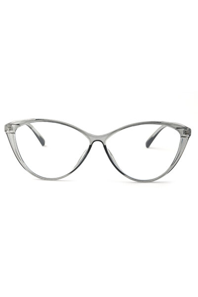 Angel Eyes Cat Eye Gray Transparent Frame Computer Glasses Blue Light Protective Clear Lens
