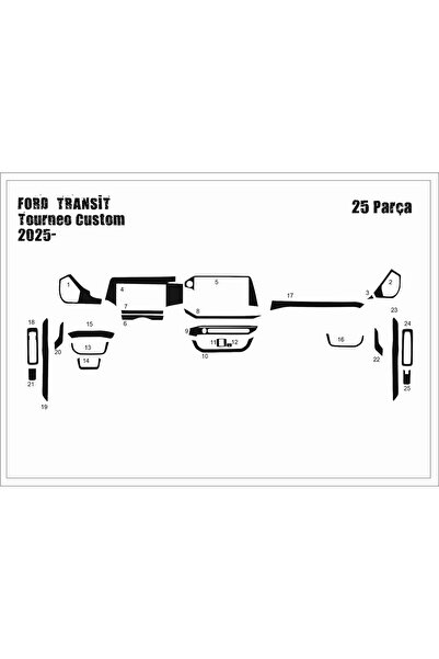 Marscockpitdesign غطاء كونسول فورد كاستم 2025