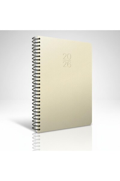 Gıpta 2026 Spiral Bound Hardcover Daily Agenda20X28-Turkish-English-Russian-Romance-