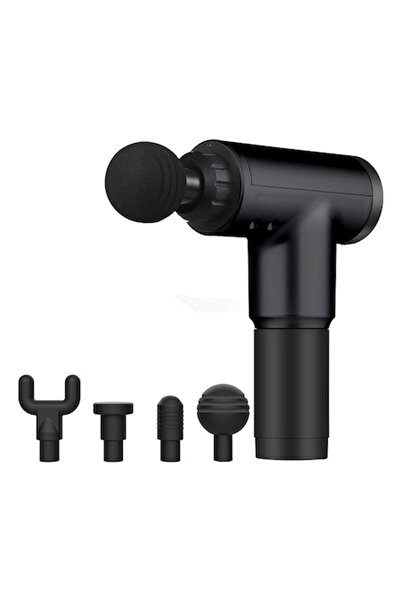 OEM Συσκευή μασάζ, 4 εναλλάξιμες κεφαλές, 5 επίπεδα ταχύτητας, γκρι/μαύρο