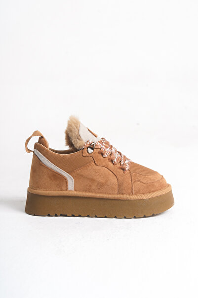 NeSe Shoes Unisex Kaymaz ve Hafif Taban Nubuk Kolay Giyim Kürk Detaylı Soğuk Havaya Dayanıklı Çocuk Kışlık Bot