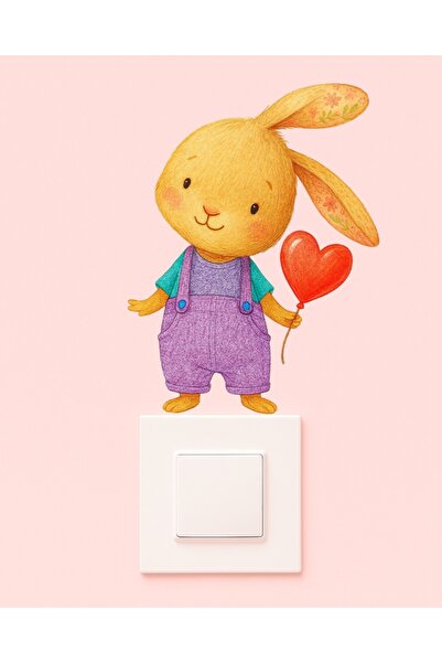 telaşe memuru ملصق فوق المقبس - ملصق حائط لغرفة الأطفال - ملصق فوق المقبس بتص...