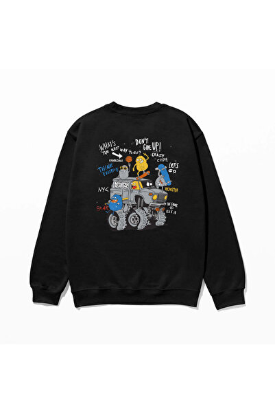 SVART WEAR Swea tricou cu imprimeu 100% bumbac supradimensionat Trendy Fancy ...