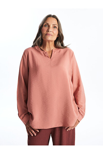 LC Waikiki Damenbluse mit Runaway-Kragen