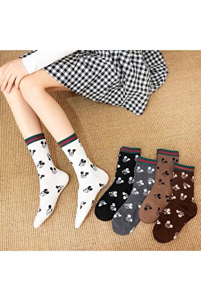 H&N 5 Pairs Mixed Patterned Colorful Unisex Socks Set