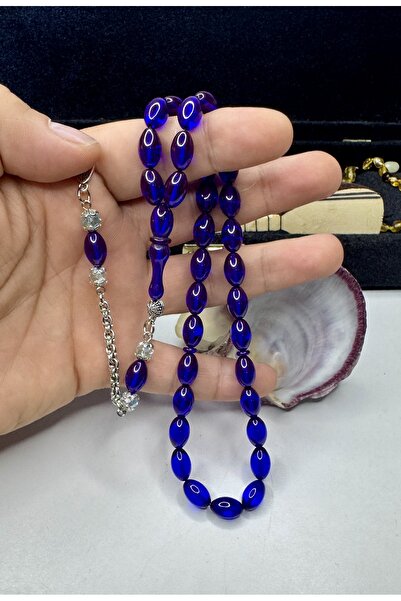 İskenderun Tesbihcilik Parliament Blue Fire Amber Rosary