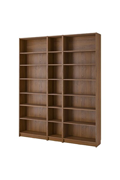 hobiurun Kitaplık, kahverengi ceviz görünüm, 200x28x237 cm