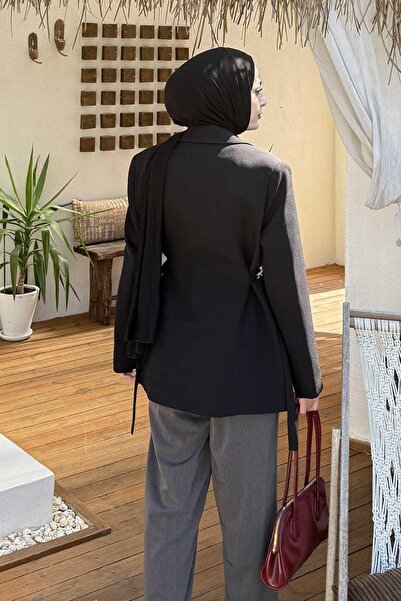 lamelif Side Tie Jacket Black