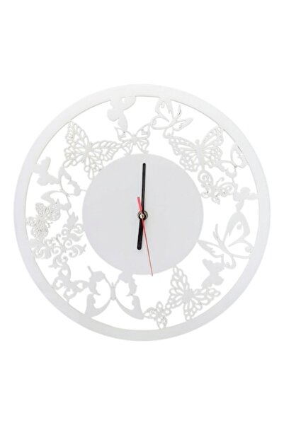 OEM Wall clock with butterflies, elegant, silent, 30x30cm