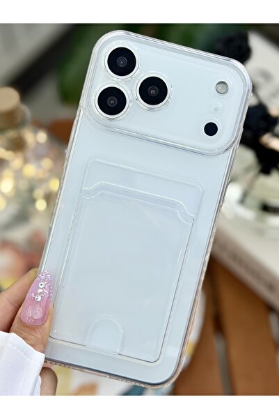 Go Aksesuar Iphone 17 Promax Uyumlu Kartlıklı Darbe Önleyici Esnek Silikon Şe...