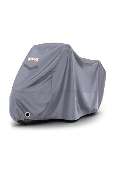 HAEGS Motosiklet Brandası, Motosiklet, Örtüsü Motor Scooter Brandası, Dayanıklı (L:220x95x125cm)-Gri
