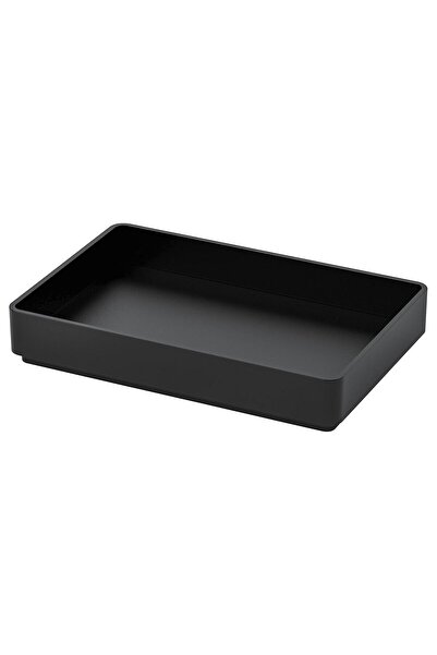 Banyo Tepsisi Küçük Boy 15x10x2.5 Cm Siyah Renk Banyo Organizeri Polipropilen Plastik