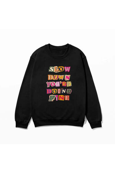 SVART WEAR Swea tricou cu imprimeu 100% bumbac supradimensionat Trendy Fancy ...