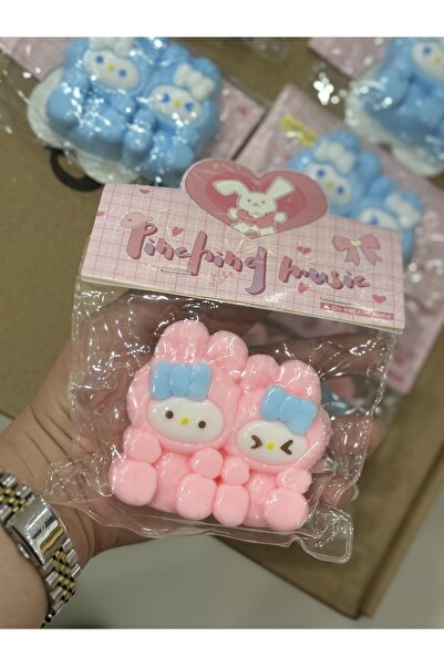 happystoretr Taba Squishy Tavşan Oyuncak Sevimli Masaüstü Dekor Komik Sıkma A...