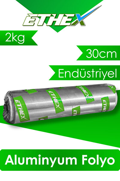 Ethex Alüminyum Folyo 30cm x 90m (14 Mikron, Toplam 2Kg)