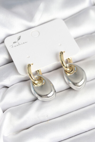 Skygo Brass Drop Model Silver Gold Color Women's Earrings - Tj-Bkp11297