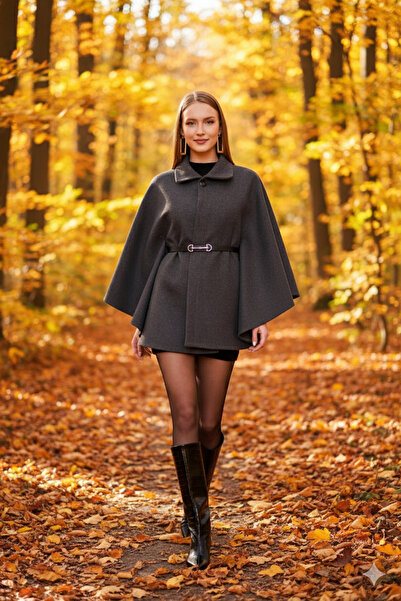 kleshus Women's Belted Cashmere Poncho Kless New Season