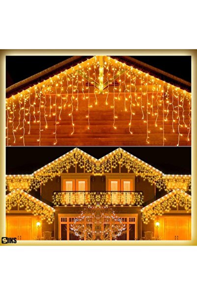OEM Εγκατάσταση Χριστουγεννιάτικων Φωτιστικών με Κρόσσια/Παγοκρύσταλλοι, 12 Μέτρα, 320 LED, Για Σπίτι/Κήπο/Φράχτη, Με