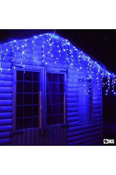 OEM Christmas Icicle Lights , Cascading Garland, 140 LEDs, 8 Light Modes, Fringe, Outdoor/Indoor, Wh