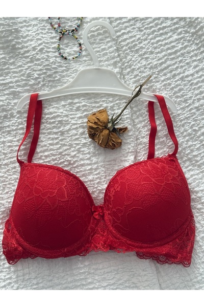Myquality Lace-Detail Padded Bra Underwire Wire Bra
