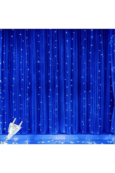 OEM Cortină luminoasă de Crăciun, 3 x 3 m, 300 LED-uri, sârmă transparentă, interconectabilă, pentru perete/fereastră