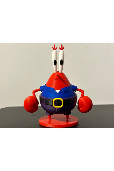 HasFar Tech تمثال السلطعون الزخرفي السيد كراب - تحفة ملونة لتزيين سطح الطاولة