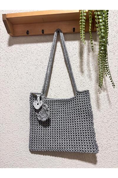 MODA Yıldız Motifli El Örgüsü Kadın Çanta