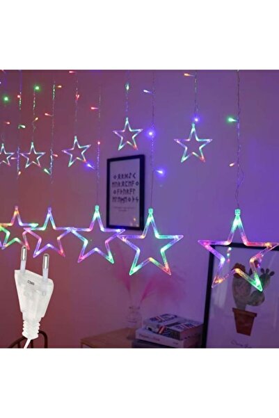 OEM Lumini de Crăciun, Cortina LED, Stele + Stele, Lumină Multicoloră, 3M, In...