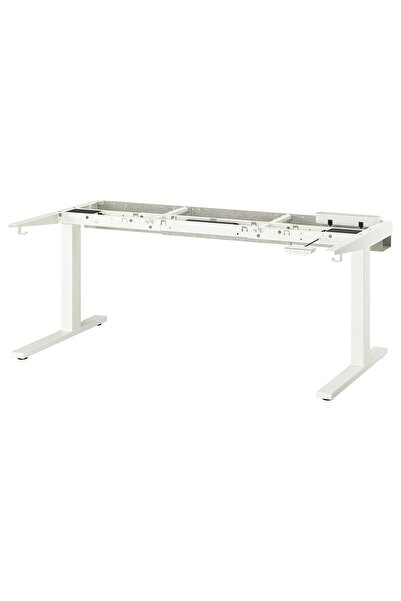 hobiurun Yüksekliği ayarlanabilir masa alt iskeleti, beyaz, 120/140/160x80 cm