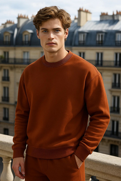 COMBİNE MİCHAİL Men's Crew Neck Oversize Taçın Sweater