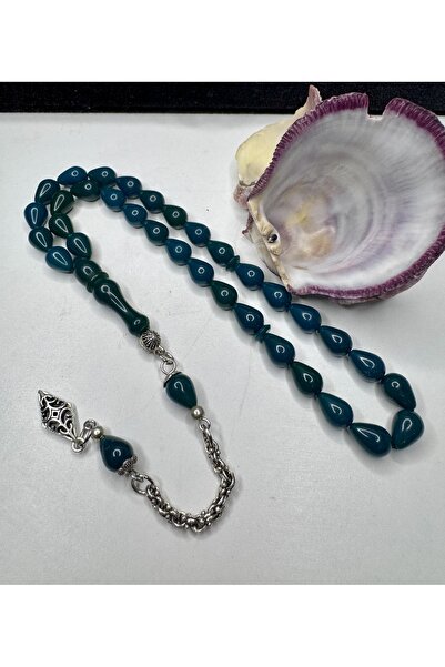 İskenderun Tesbihcilik Tear Drop Model Crimped Amber Prayer Beads