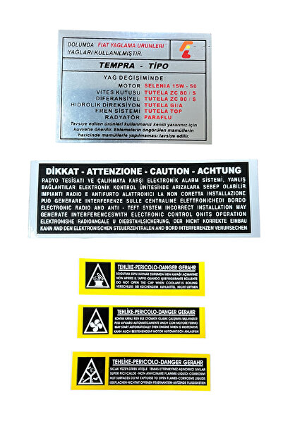 MEFAUTO مجموعة ملصقات المحرك المتوافقة مع فيات تيمبرا تيبو 5 قطع