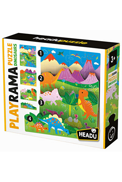 Headu Playrama Puzzle Dinosaurs (3-6 Yaş)